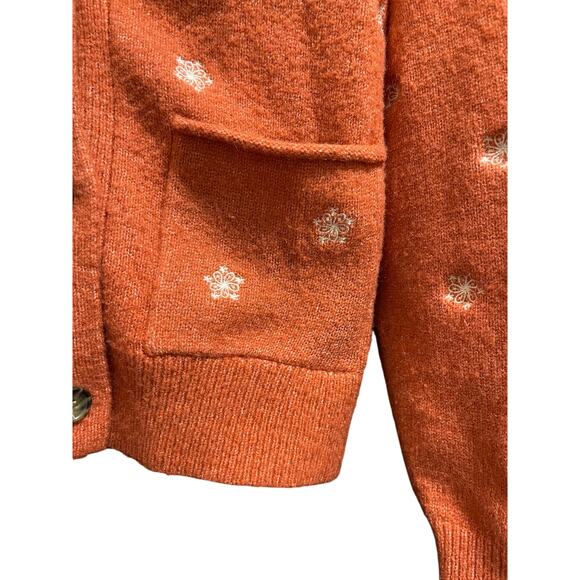 A.N.A. A New Approach Rust Orange Tight Knit Size Small Cardigan Sweater - Picture 5 of 8